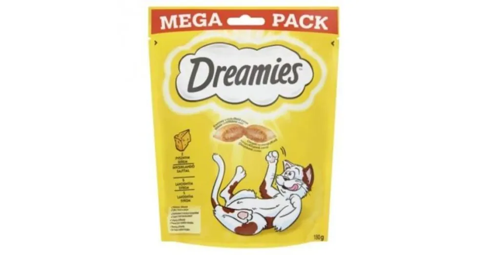 Árcsökkenés Dreamies Mega Pack Töltött falatkák - Sajtos (180g)