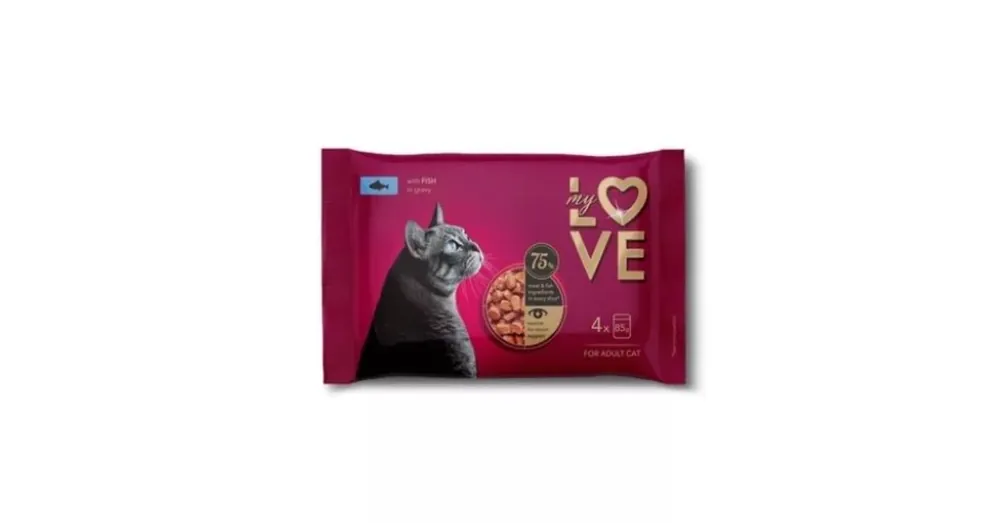 My Love Felnőtt Macska Alutasak Csomag – Hal 4×85 g Szuper akció