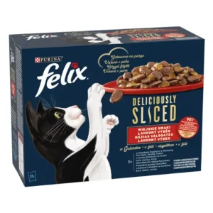 Vedd meg most Felix Deliciously Sliced Házias válogatás aszpikban nedves macskaeledel 12x80g