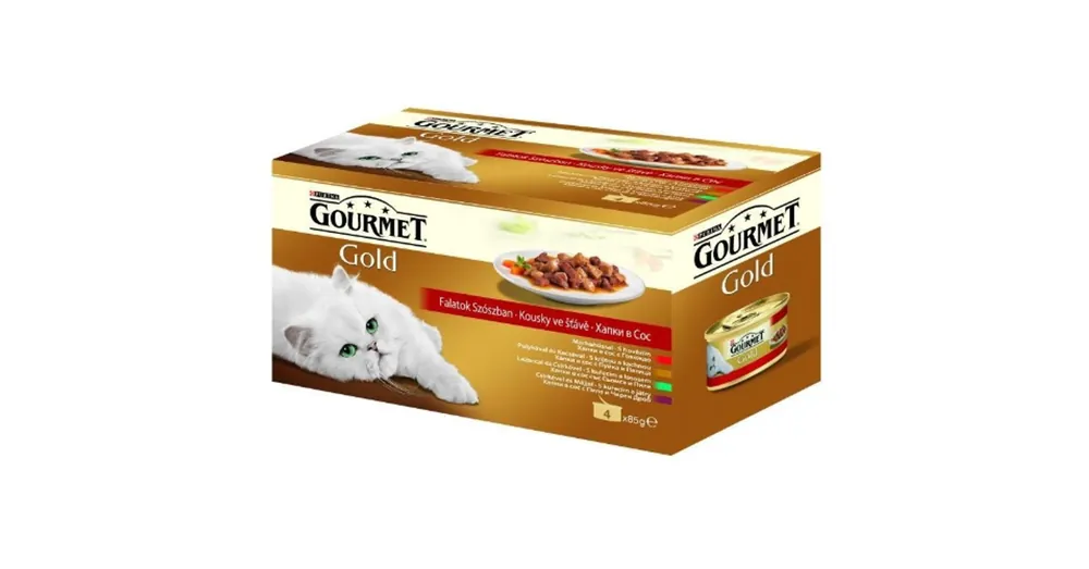 Csak ma GOURMET GOLD Falatok szószban nedves macskaeledel - 12x85g