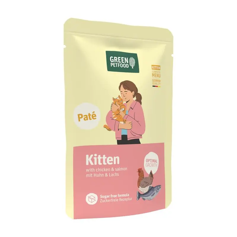 Végkiárusítás Green Petfood Paté Kitten 8 x 85 g