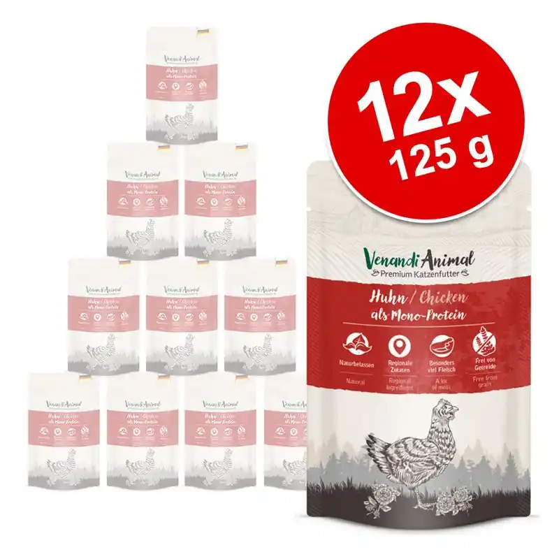 Outlet Venandi Animal Monoprotein 12 x 125 g