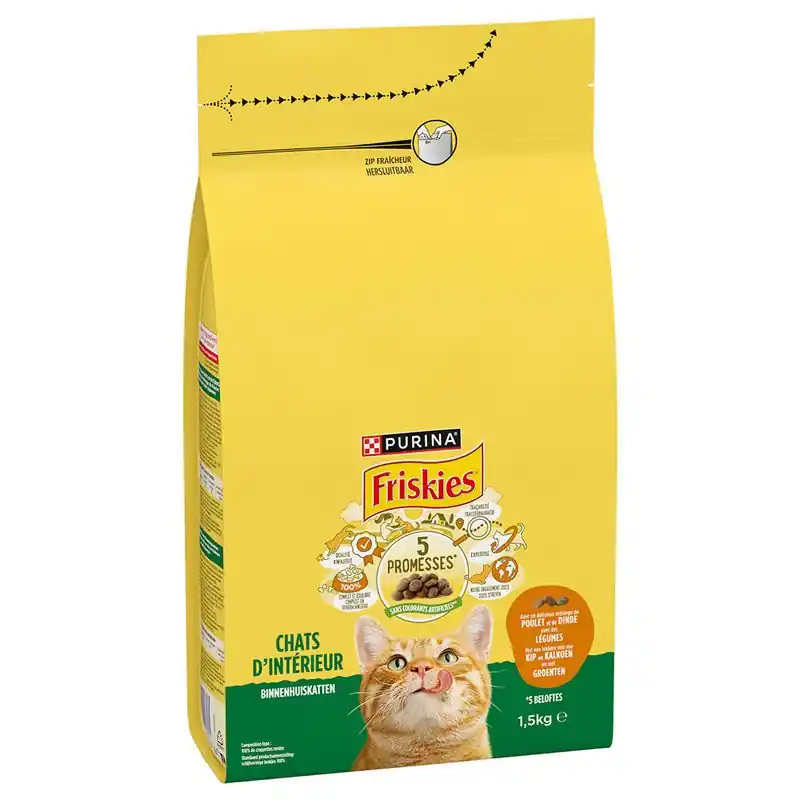 PURINA Friskies Indoor Cat csirke, pulyka & zöldség Kiárusítás
