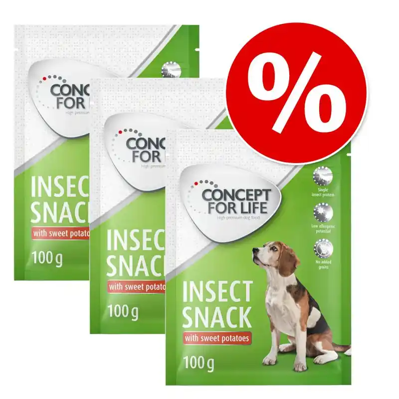 Concept for Life Insect snack gazdaságos csomag 3 x 100 g Rendeld meg most
