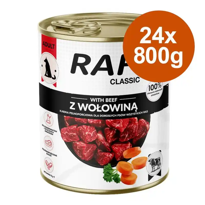 Rafi Dog Classic gazdaságos csomag 24 x 800 g Akciós ár