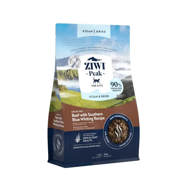 Ziwi Peak Steam & Dried marha macskatáp Gyors szállítás