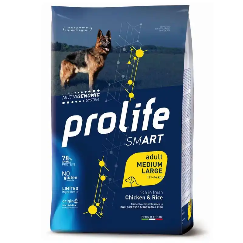 Nézd meg most Prolife Smart Adult Medium/ Large Breed csirke és rizs