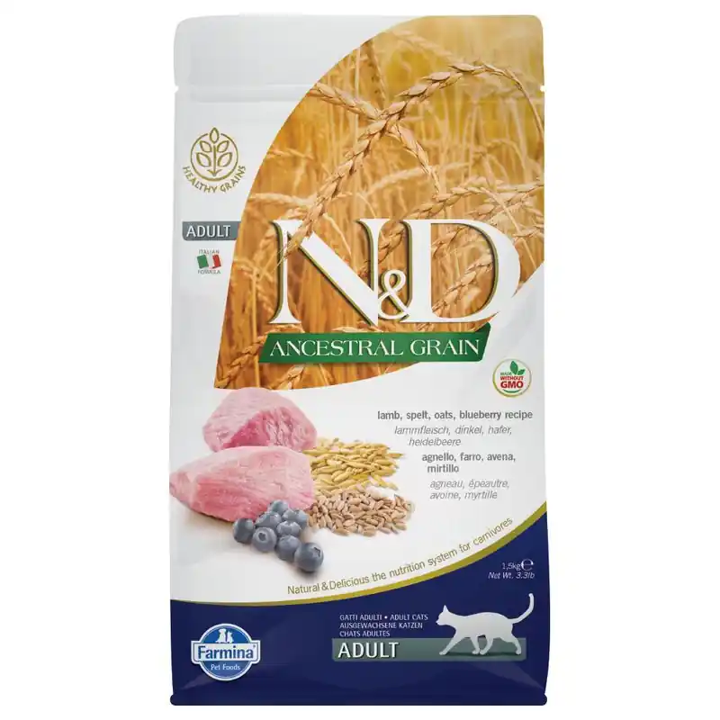 Azonnal elérhető N&D Ancestral Grain Adult bárány & áfonya