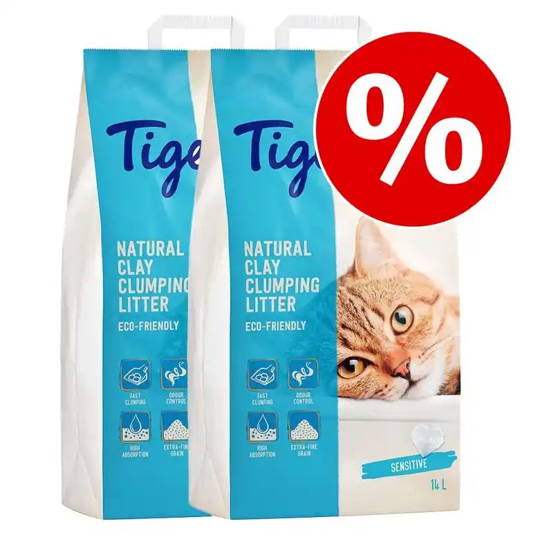 Nézd meg most 2 x 14 l Tigerino Nuggies macskaalom gazdaságos csomagban