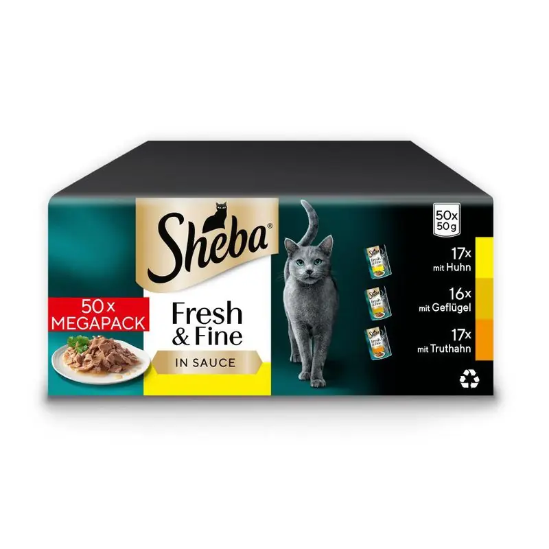 Prémium Sheba Fresh & Fine szószban tasakos 50 x 50 g