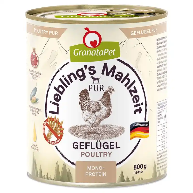 Árengedmény GranataPet Liebling‘s Mahlzeit PUR 6 x 800 g