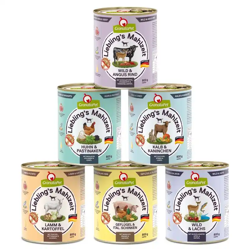 Azonnal elérhető GranataPet Liebling‘s Mahlzeit vegyes csomag 6 x 800 g