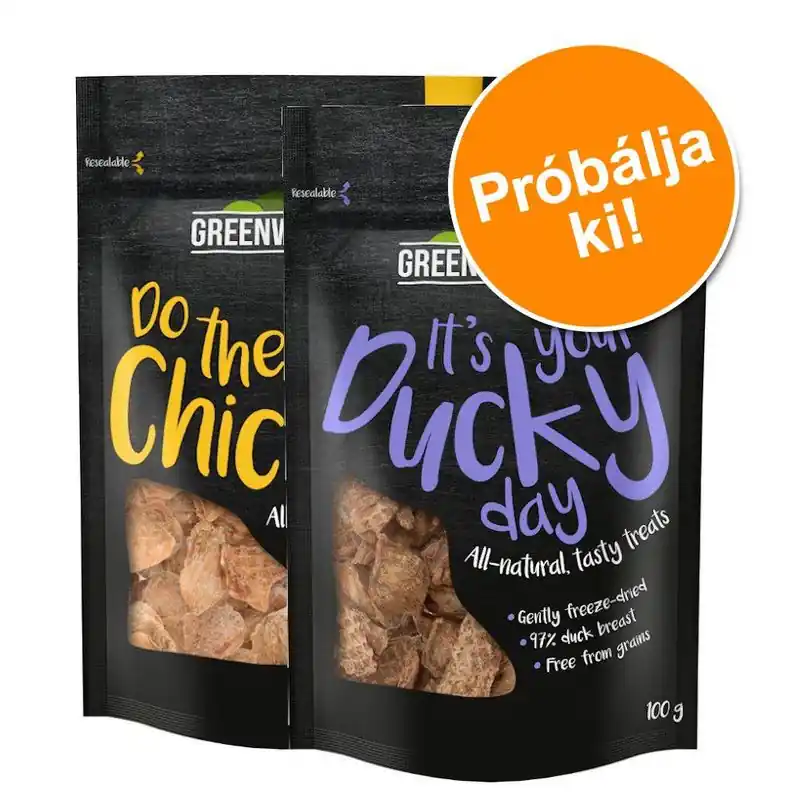 Greenwoods Nuggets kacsa & csirke vegyes próbacsomagban 2 x 100 g Szuper akció