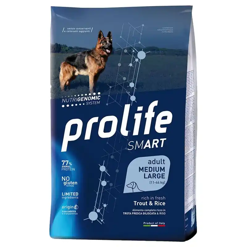 Azonnali szállítás Prolife Smart Adult Medium / Large Breed pisztráng & rizs