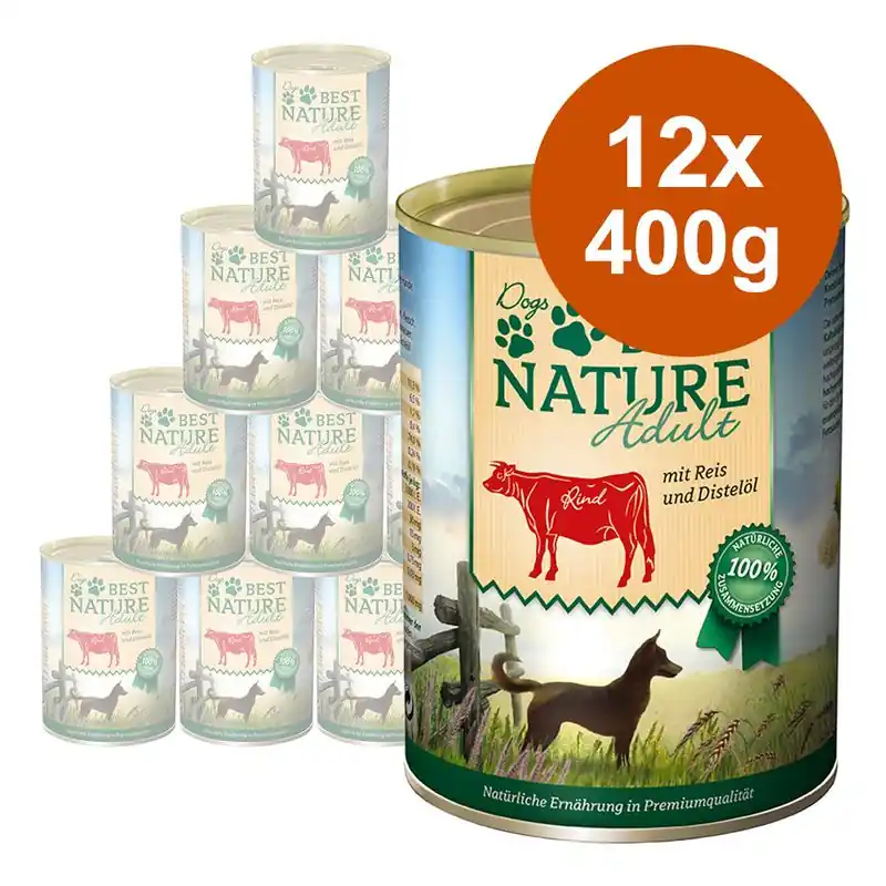 Kedvezményes ár Best Nature Dog Adult gazdaságos csomag 12 x 400 g