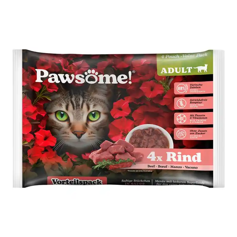 Pawsome Adult Cat gazdaságos csomag 8 x 85 g Gyors szállítás