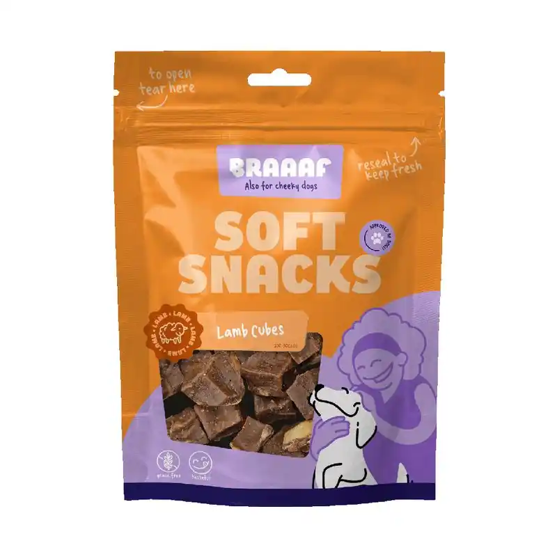 Braaaf Soft Snack bárány steak kockák Korlátozott ajánlat