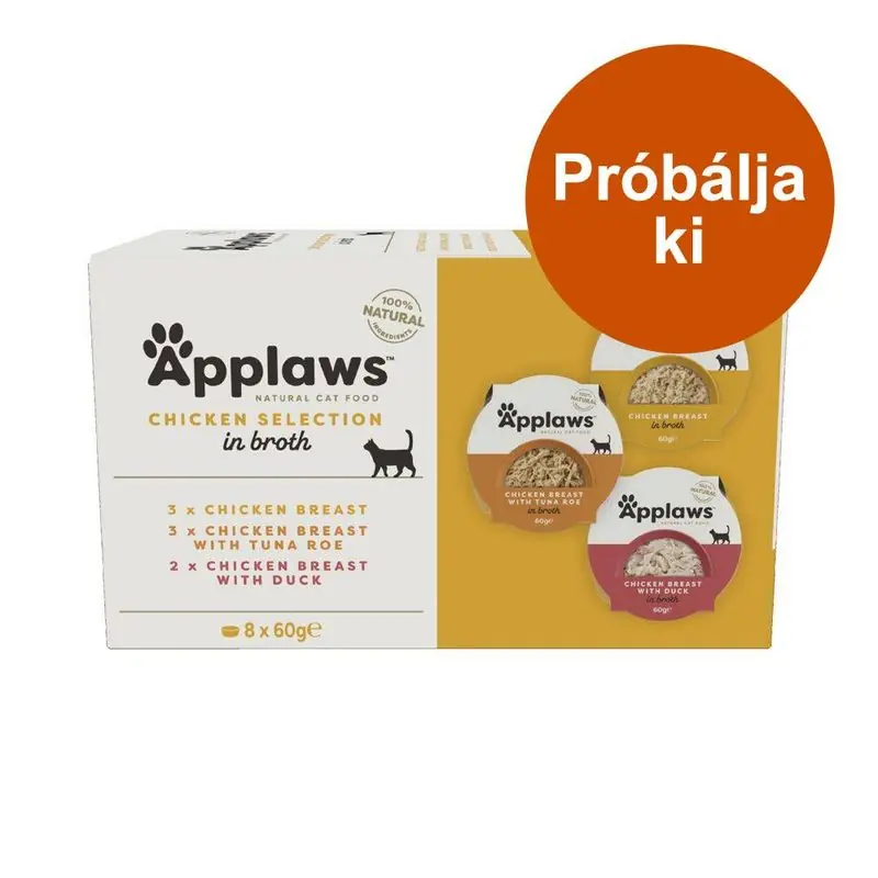 Outlet Applaws Cat Pot Selection próbacsomag 8 x 60 g