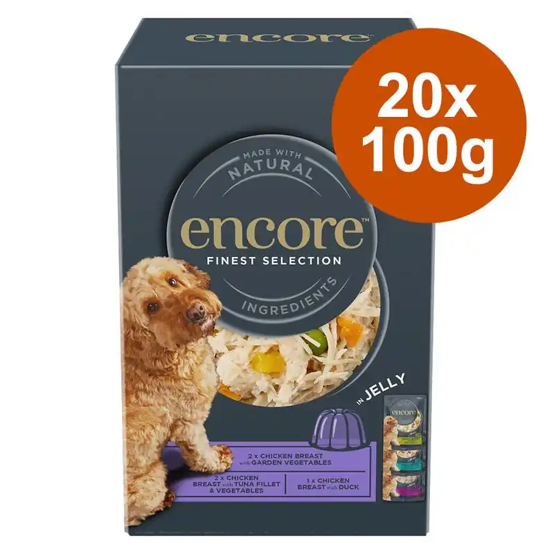 Végkiárusítás Encore Dog aszpikban tasakos mix gazdaságos csomag 20 x 100 g