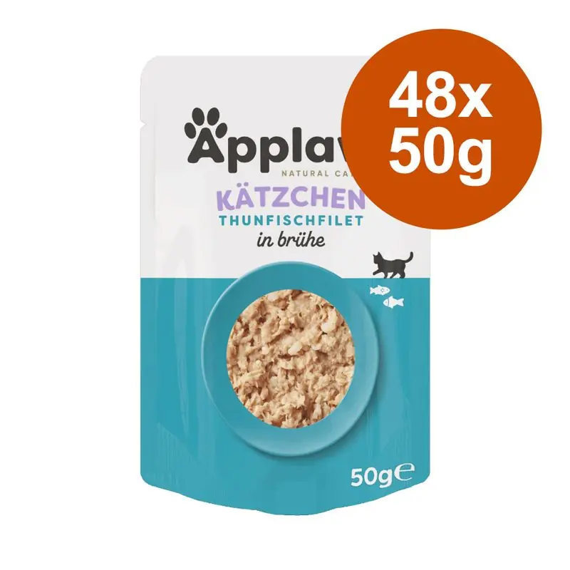 Kedvezmény Applaws Natural Kitten hús-/hallében gazdaságos csomag 48 x 50 g