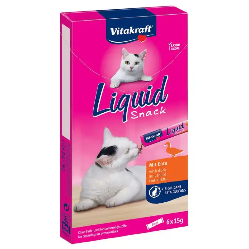 Biztonságos fizetés Vitakraft Cat Liquid snack kacsa & ß-glükán