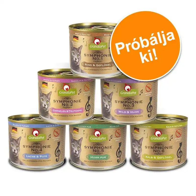 GranataPet Symphonie próbacsomag 6 x 200 g Alacsony ár