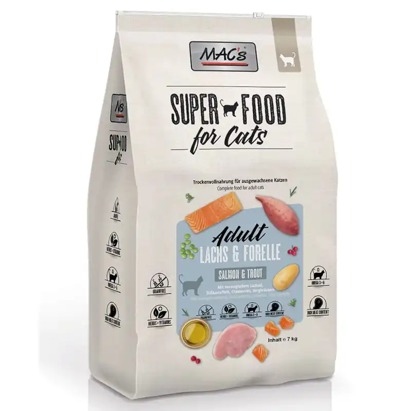 Biztonságos vásárlás MAC‘s Superfood for Cats Adult lazac & pisztráng