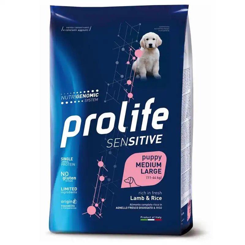 Biztonságos fizetés Prolife Puppy Sensitive Medium/ Large bárány & rizs