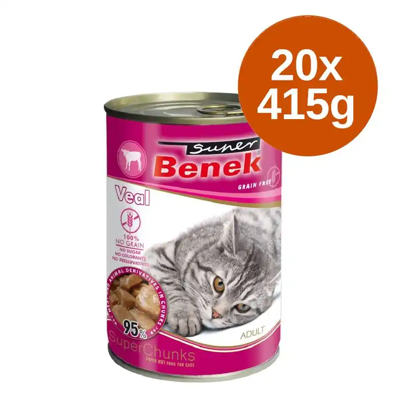 Super Benek Chunks gabonamentes gazdaságos csomag 20 x 415 g Olcsó