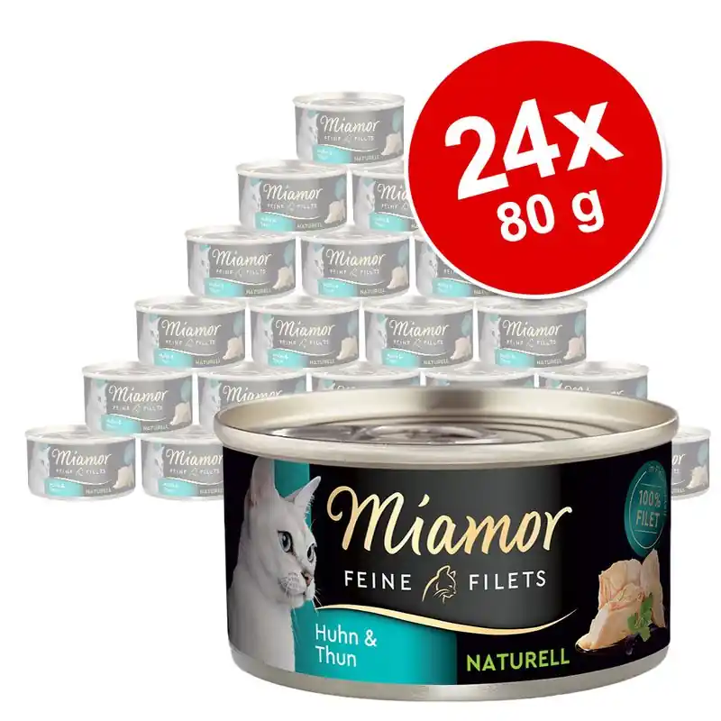 Végkiárusítás Miamor Naturelle Fine Filets gazdaságos csomag 24 x 80 g
