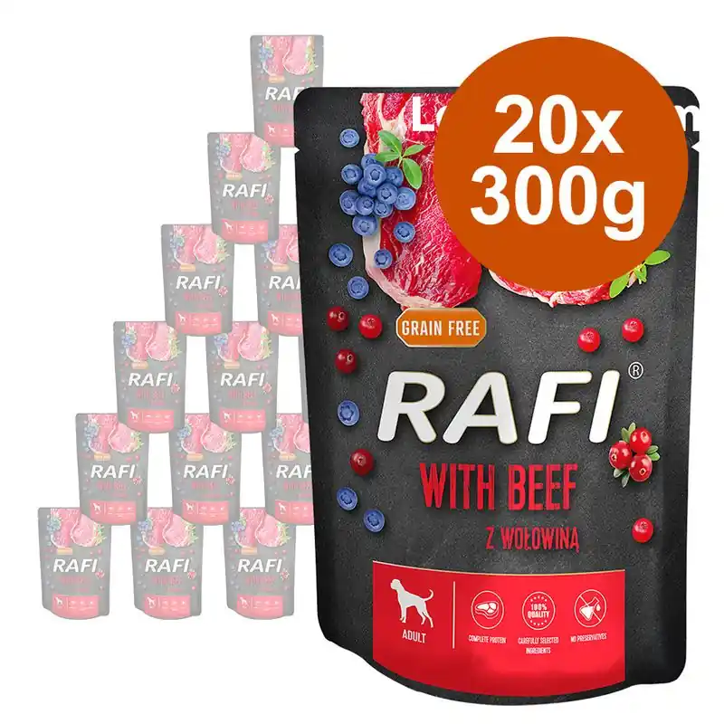 Alacsony ár Rafi Dog gazdaságos csomag 20 x 300 g
