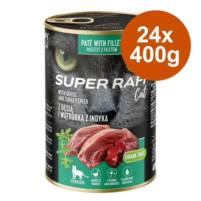 Azonnali szállítás Super Rafi Sterilised Cat gazdaságos csomag 24 x 400 g