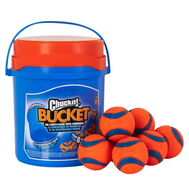 Prémium Chuckit! 8 Ultra Ball kutyalabda vödörben