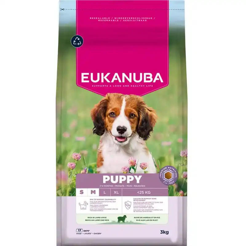 Eukanuba Premium Nutrition Puppy Small & Medium Breed bárány & rizs Kedvezményes ár