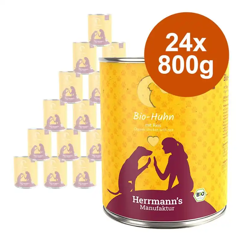 Exkluzív ajánlat Herrmann‘s Classic Bio Menü gazdaságos csomag 24 x 800 g