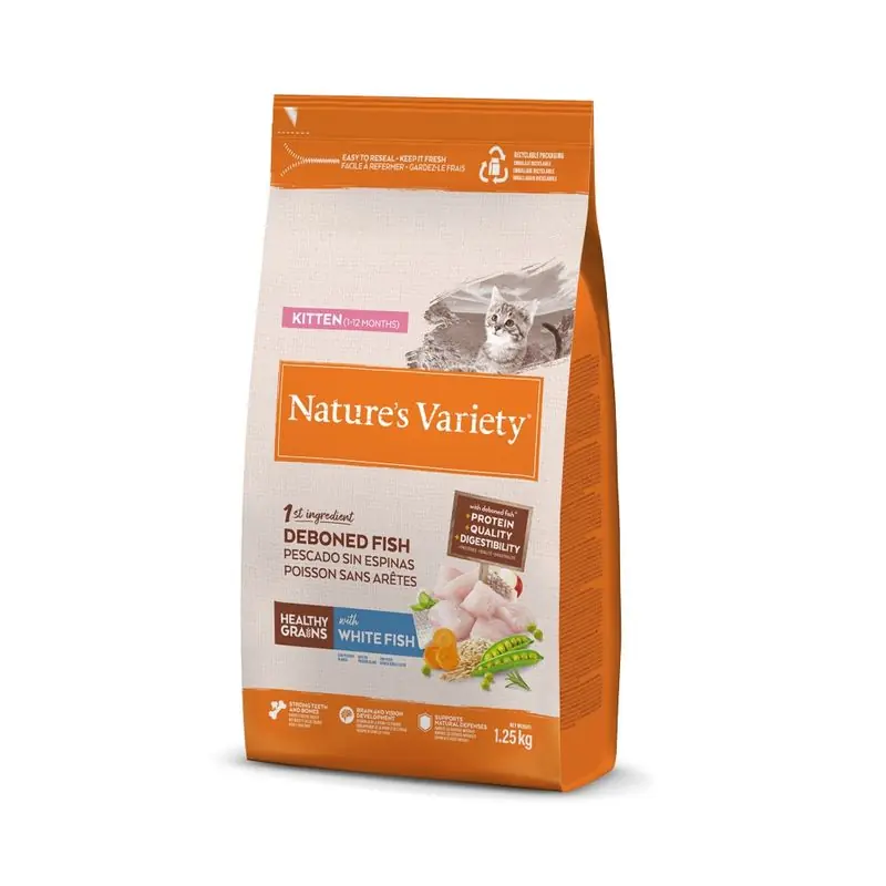 Nature‘s Variety Healthy Grains Kitten fehér hal Korlátozott ajánlat