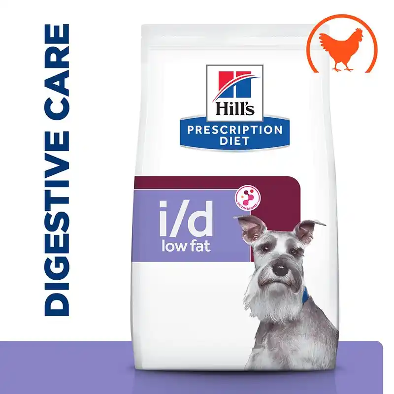 Azonnal elérhető Hill‘s Prescription Diet i/d Low Fat Digestive Care csirke kutyatáp