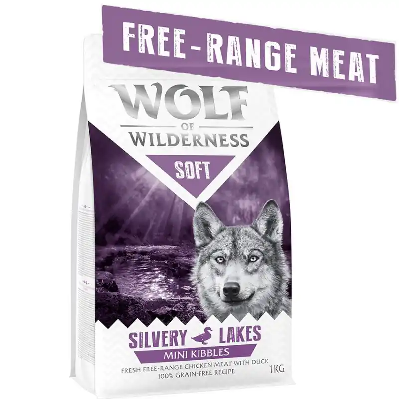 Wolf of Wilderness Mini "Soft Silvery Lakes" - szabad tartású csirke & kacsa Olcsóbb