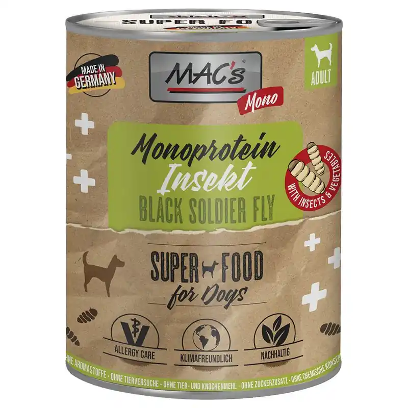 Különleges ajánlat MAC‘s Monoprotein rovarok & superfood 6 x 750 g