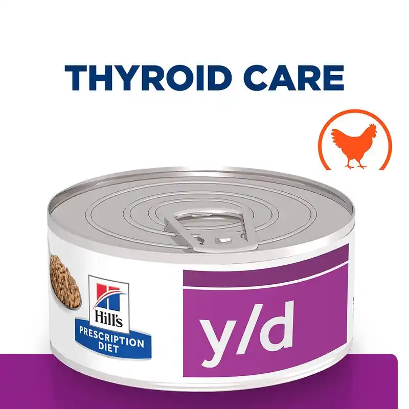 Hill‘s Prescription Diet y/d Thyroid Care csirke macskatáp 48 x 156 g Kihagyhatatlan ajánlat