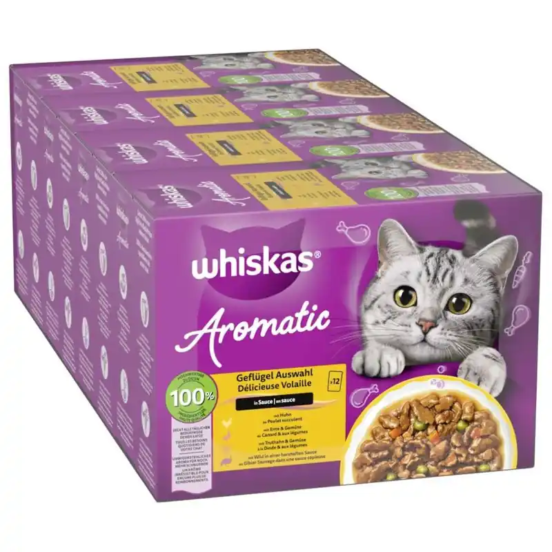 Kedvezmény Whiskas 1+ Aromatic Selection 48 x 85 g