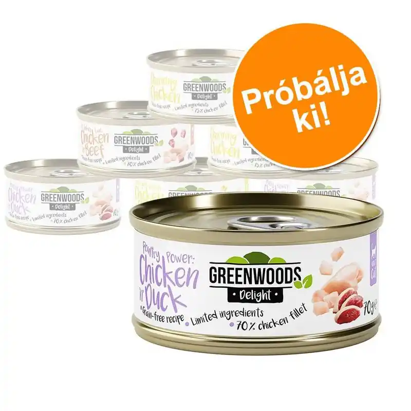 Rendeld meg most Greenwoods Delight vegyes próbacsomag 6 x 70 g