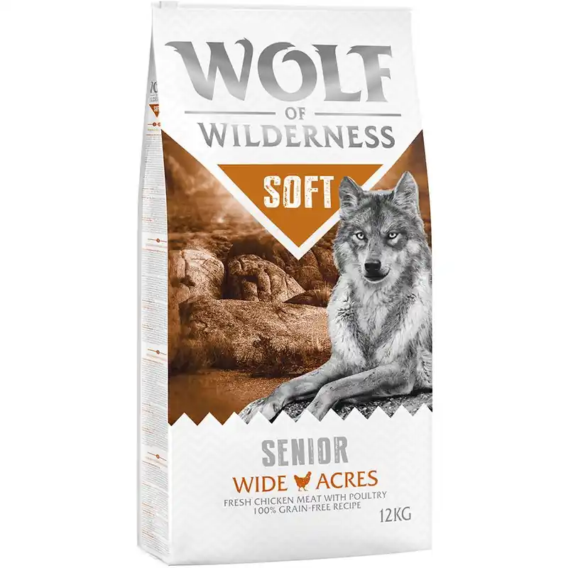 Wolf of Wilderness Senior "Soft - Wide Acres" - csirke Szuper akció