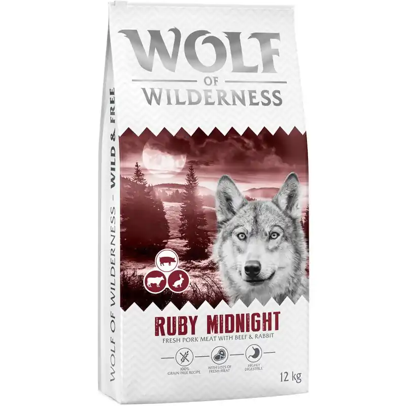 Végkiárusítás Wolf of Wilderness "Ruby Midnight" marha & nyúl - gabonamentes