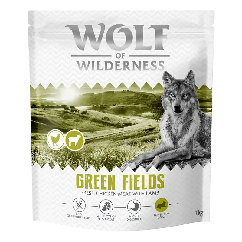 Legkelendőbb Wolf of Wilderness Senior "Green Fields" bárány - gabonamentes