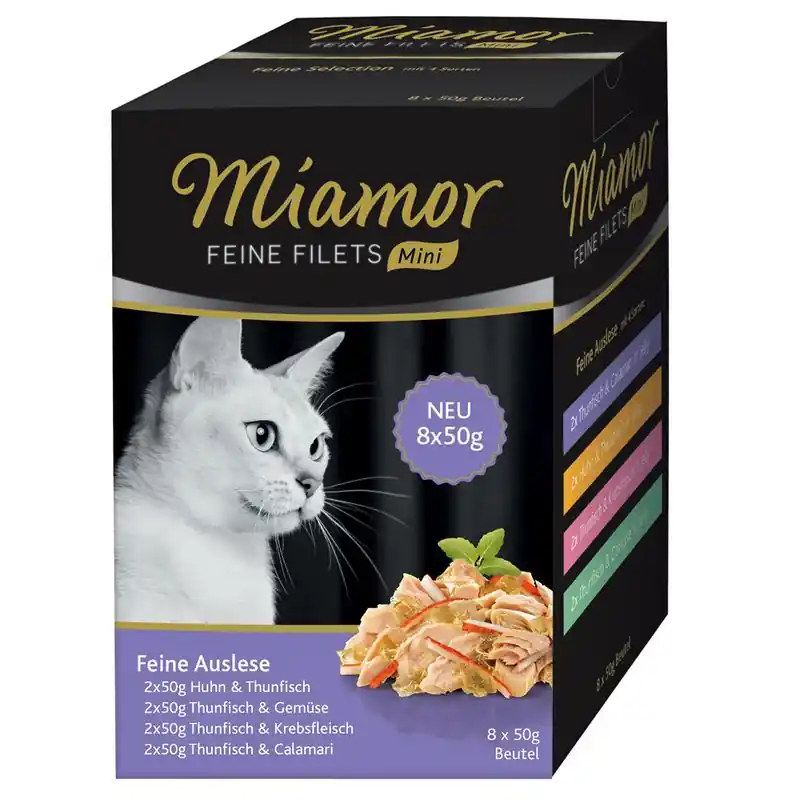 Akció Miamor Feine Filets mini tasakos multibox 8 x 50 g