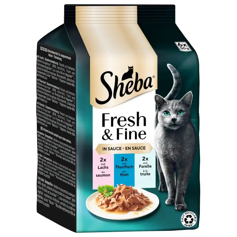 Szuper akció Sheba Fresh & Fine tasakos 6 x 50 g