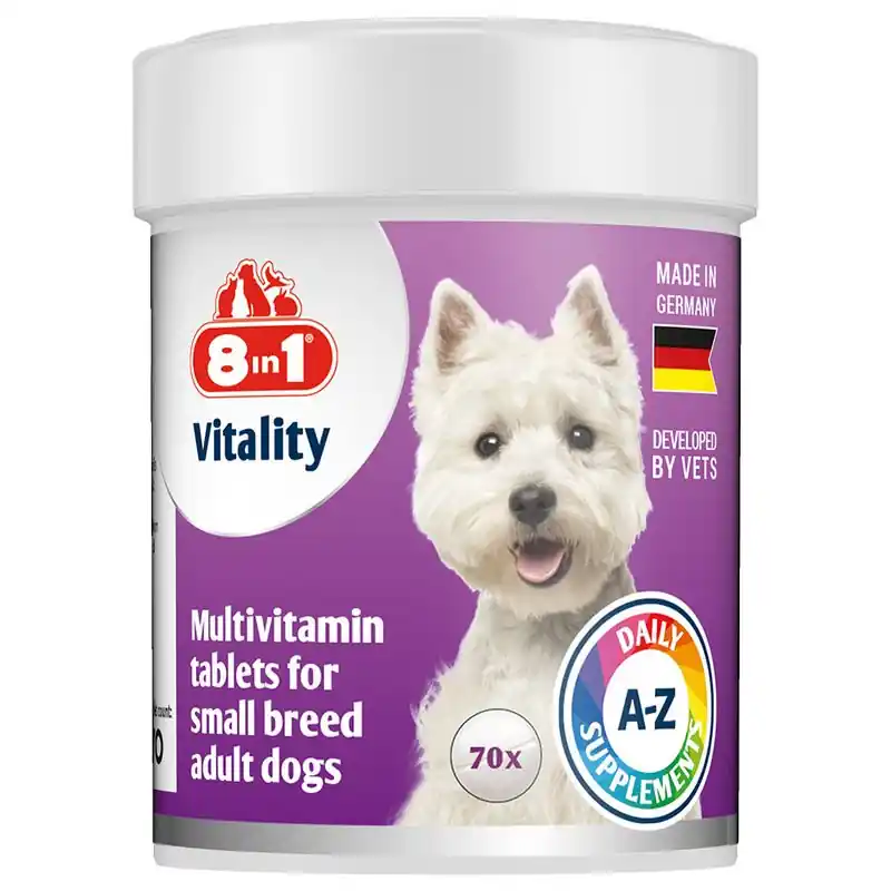 8in1 Vitality Multivitamin tabletta kistestű kutyáknak Expressz kézbesítés