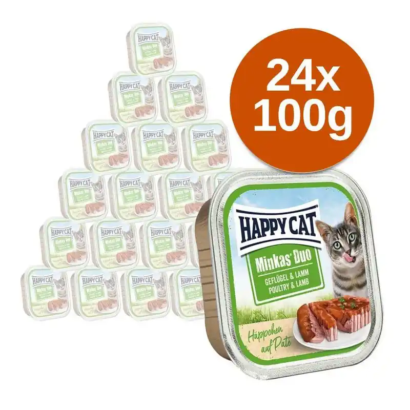 Akciós ár Happy Cat Minkas Duo Feines Paté 24 x 100 g