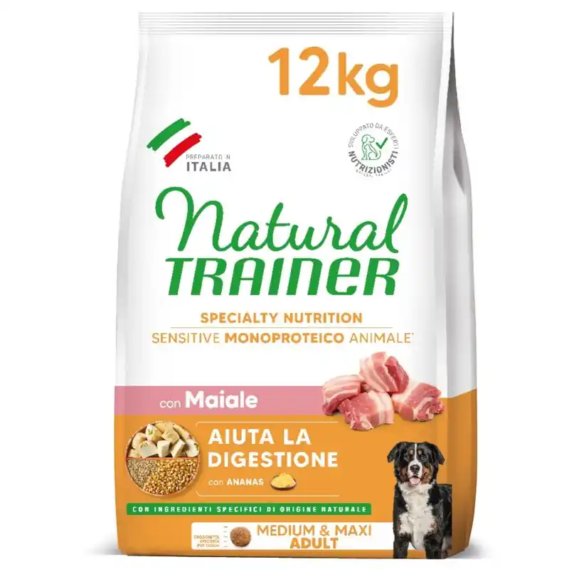 Biztonságos vásárlás Natural Trainer Sensitive Adult Medium & Maxi sertés